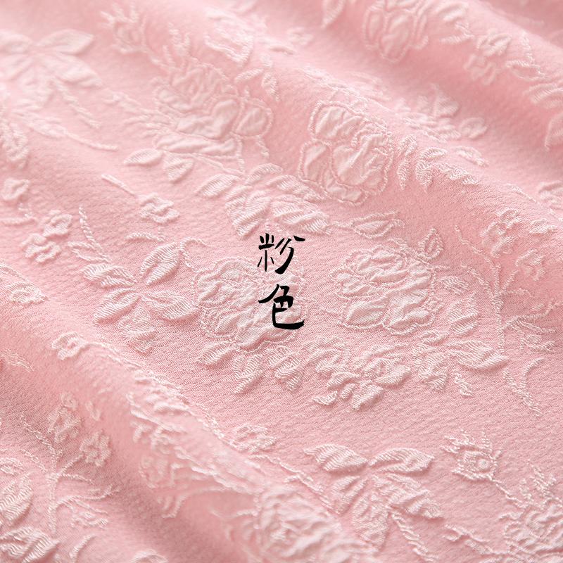 150x50/500cm Geprägter Jacquardstoff mit kleinen Rosen für Damenkleider, Prinzessinnenkleider, Handgefertigter DIY-Stoff TJ10065