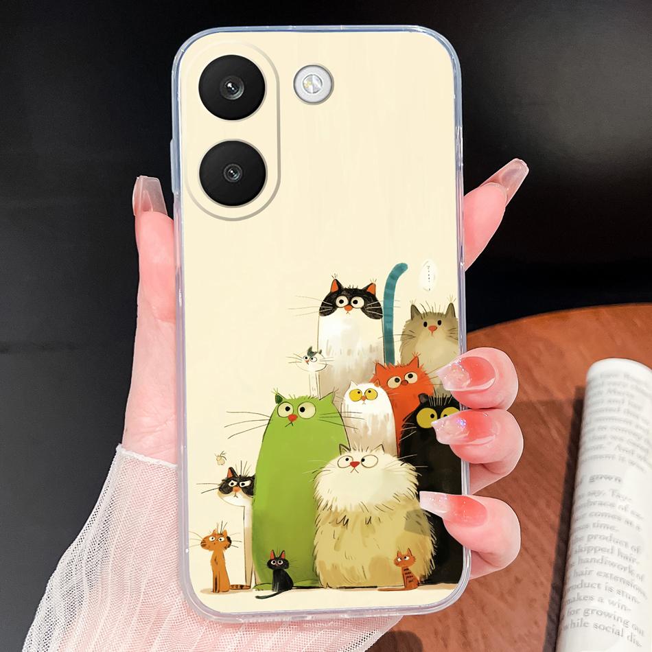 

For Redmi Turbo 5 Max 5G Case Cute Kitten Cat Bumper For Redmi Turbo5 Max Soft Clear Silicone Shockproof Untra Thin Capa Redmi Turbo 5 5G