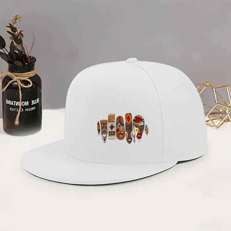 Wzór maski plemiennej afrykańskiej Czapka z daszkiem Unisex Poliester Styl uliczny Codzienna czapka Snapback