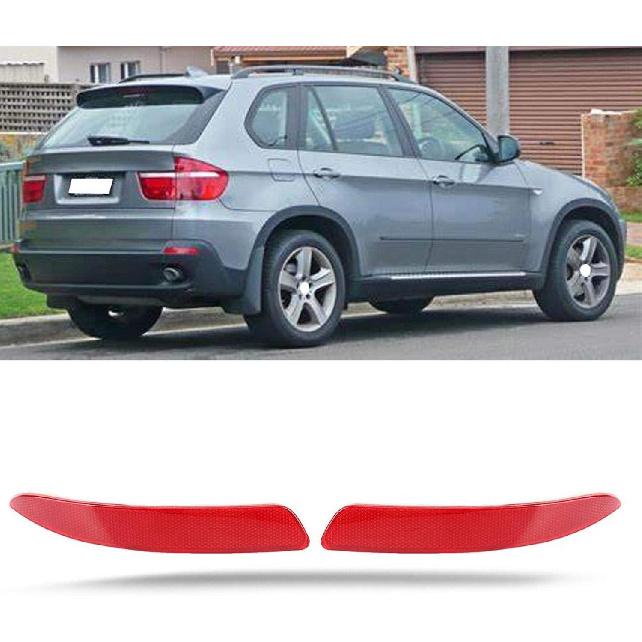 For BMW X5 E70 Rear Bumper Reflector Red 63217158949 63217158950 Rear Light Reflectors Accessory Fit for BMW E70 X5 2007-2013(Left & Right)