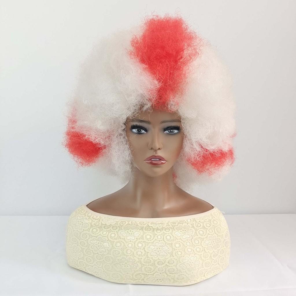 Afro-Perücke mit bunter Mischung für Damen und Jugendliche Synthetisches Haar