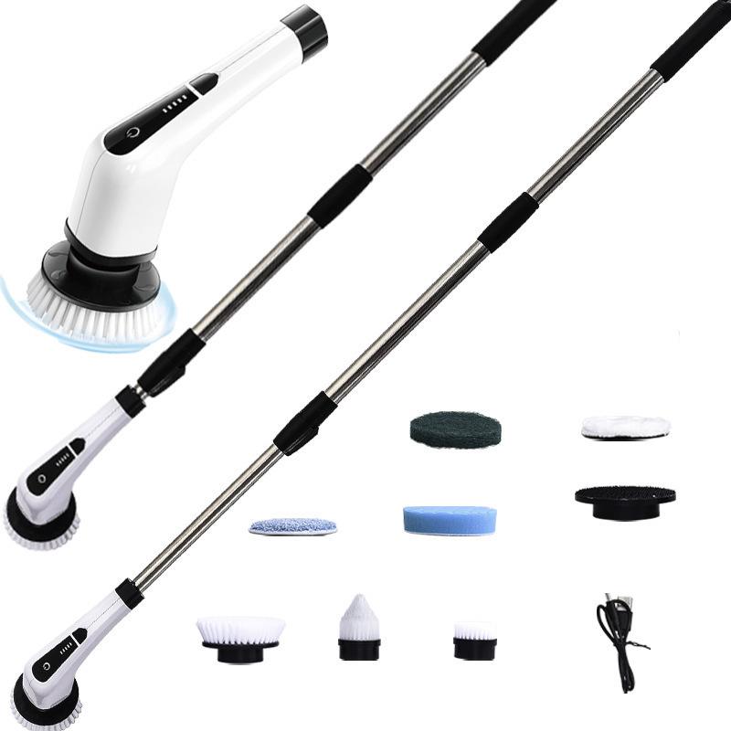 7-in-1 Cordless Electric Cleaning Brush   Extendable Handle Multi-functional Scrubber for Bathroom Toilet Floor Cleaning Electric Mop