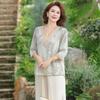 YUZHAOLIN Women's Elegant Cotton Linen Short Sleeve Summer Set