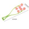 Flower Shape Facial Massage Roller Double Clips V Face Lifting Tool Portable Jaw Massager for Skin Tightening and Sculpting