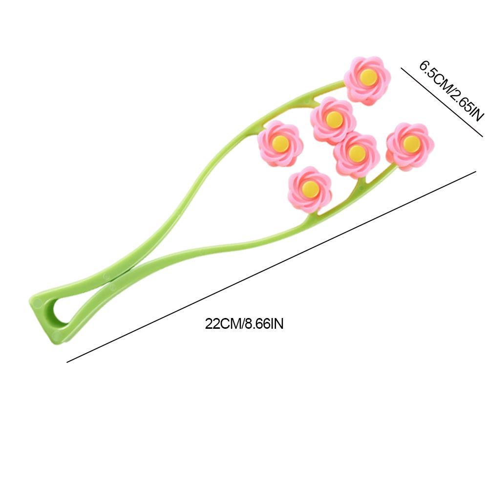 Flower Shape Facial Massage Roller Double Clips V Face Lifting Tool Portable Jaw Massager for Skin Tightening and Sculpting