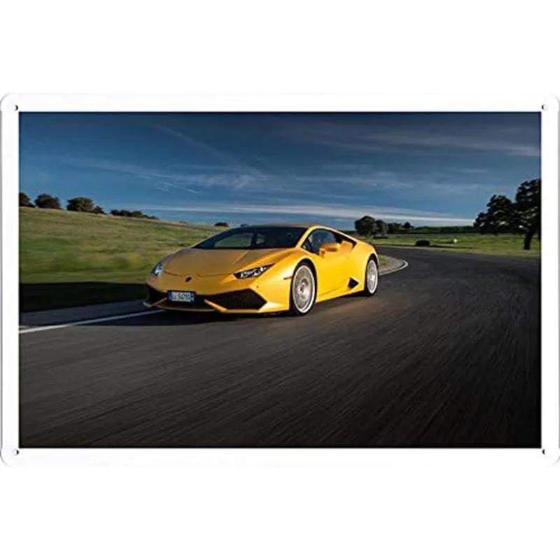 Auto Metal Tin Signs Plaque Sports Car Wall Decoration Vintage Art Posters Iron Painting for Man Cave Home Cafe Garage Club Bar