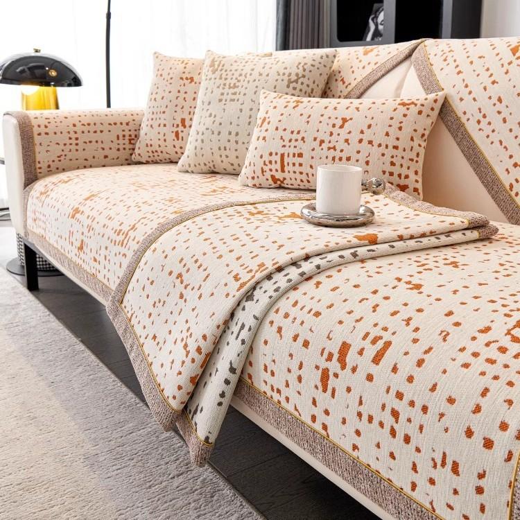 

Chenier Non-Slip Sofa Cushion Universal In All Seasons New Seat Cushion Anti-Cat Scratch Light Luxury Sofa Cover Cover Cloth 70*70cm