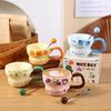 Fruit Mugs High Appearance Level Couple Breakfast Drinking Cups  Cute Milk Cups Coffee Cups Souvenirs  Birthday Gifts