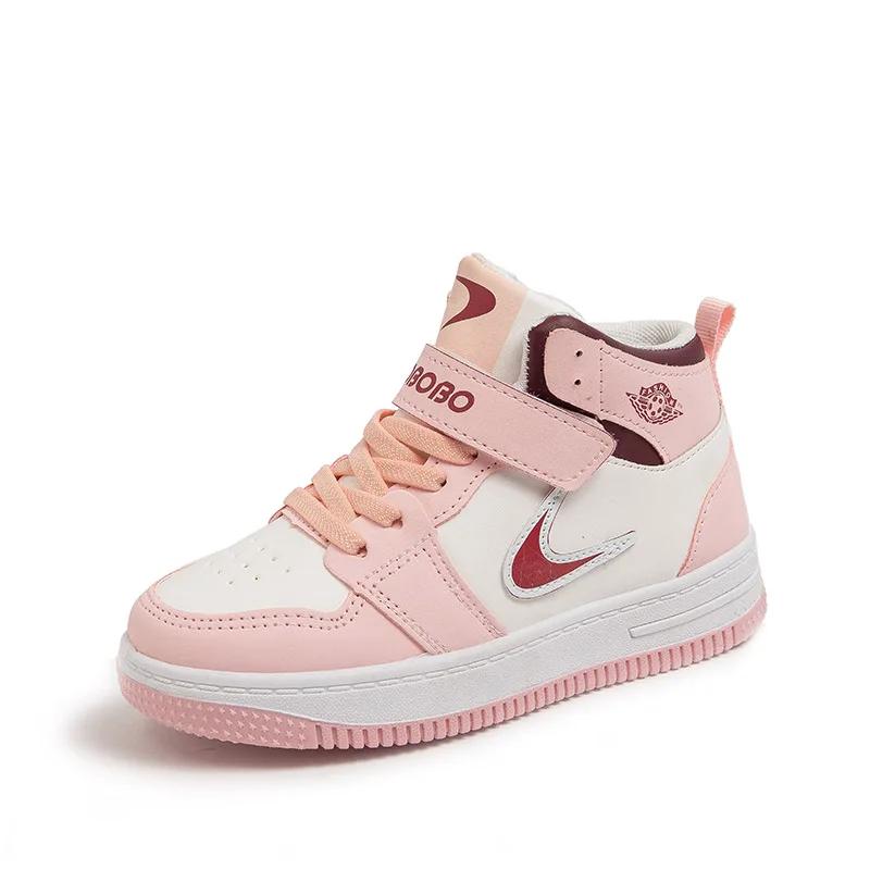 Nová móda a módní ležérní obuv Měkká podrážka Protiskluzová Vysoký top Trendové plátěnky Dětská sportovní obuv 2025 Léto