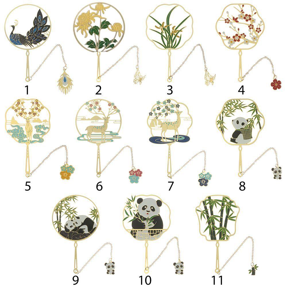 Stationery Metal Book Markers Pagination Mark Peacock Book Clip Tassel Brass Bookmark