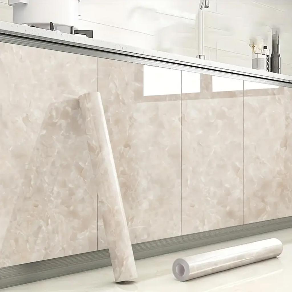 Modern Marble Pvc Do-It-Yourself Self Adhesive Wall Cover Decors Bathroom Kitchen Cabinets Wall Contact Paper Vinyl Water-Repellent Wall Stickers