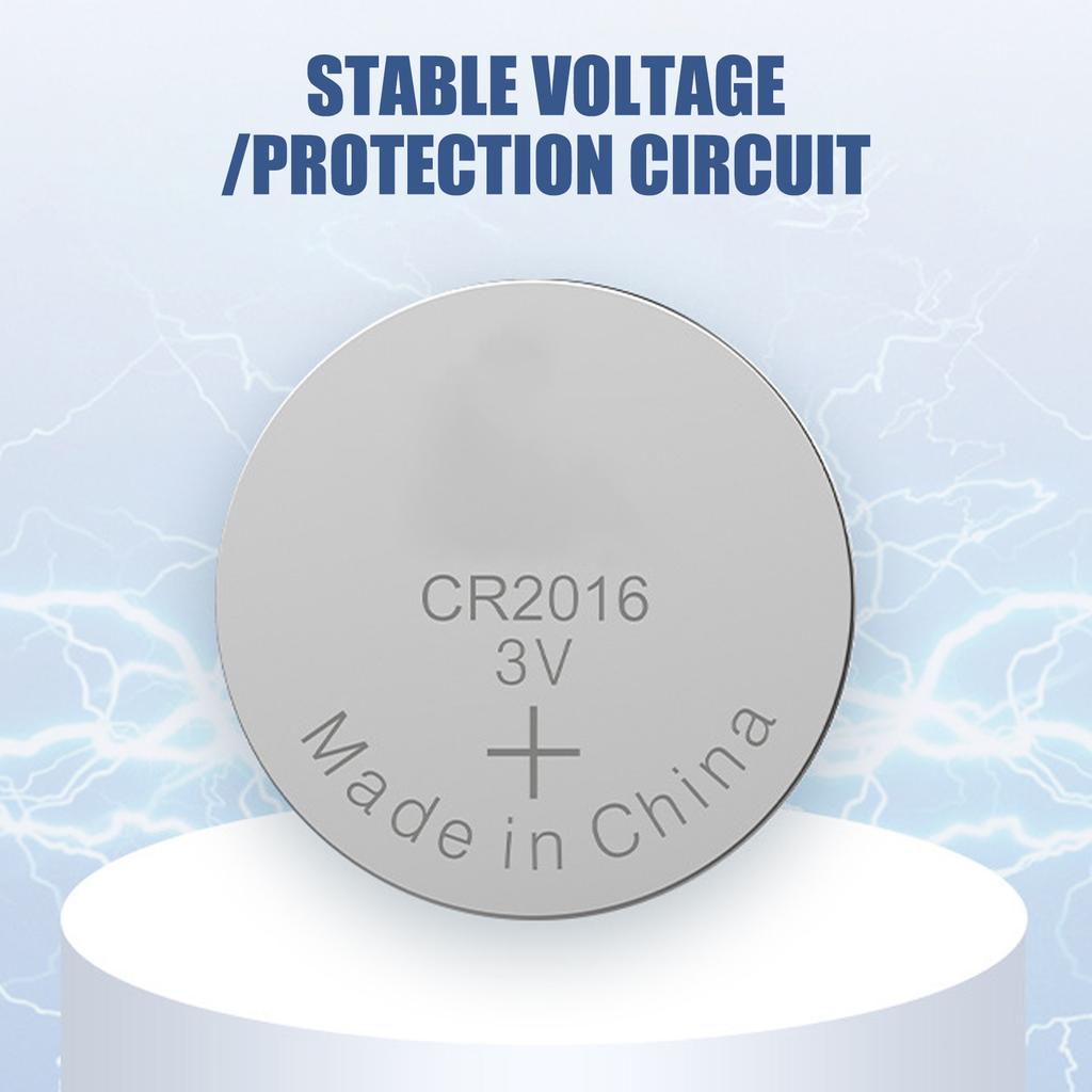 Pack Of 5 CR2016 3V Button Cell Batteries High Performances Lithium Batteries Long Lifespan for Watches Calculators
