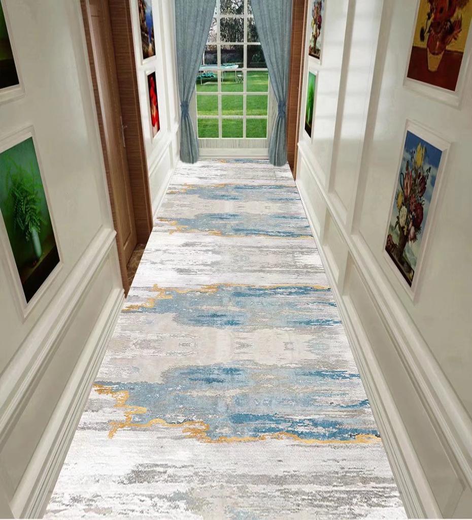 Modern Runner Long Corridor Carpets Washable Luxury Hallway Decor Home Floor Mats Entryway Rug