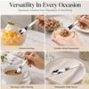 Heavy Duty Dessert Spoon 2pcs Stainless Steel Long Handle Scoop Square Sugar Spoon for Ice Cream Coffee Tea, Kitchen Baking