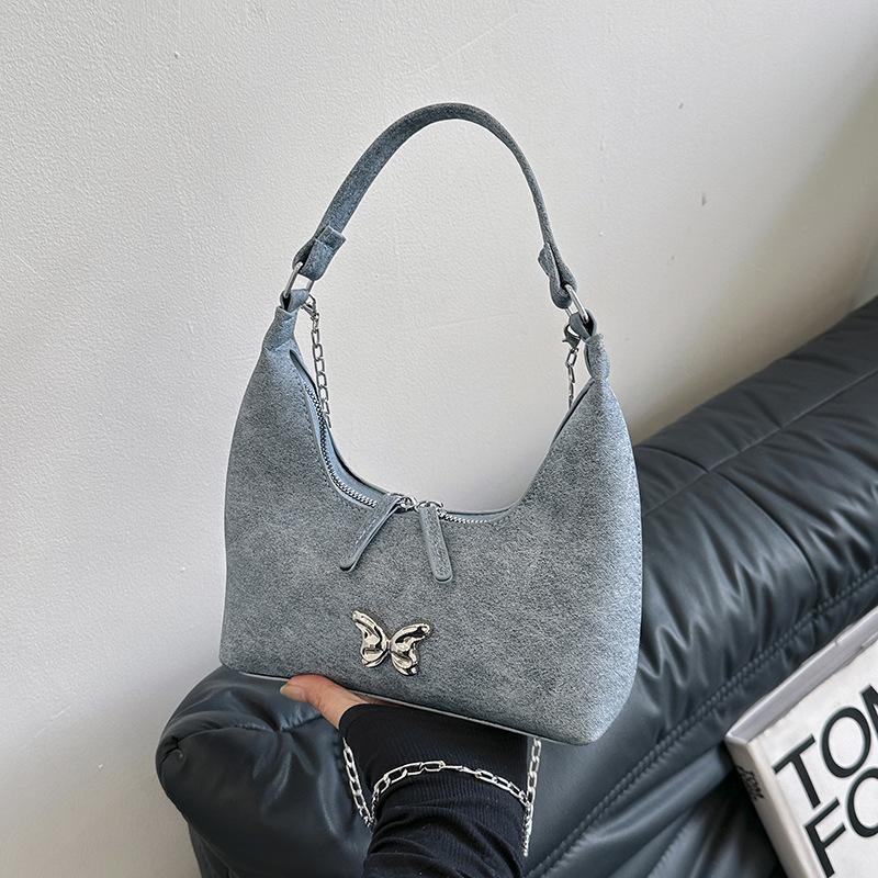 

Простая темпераментная маленькая сумка-бабочка женская сумочка 2025 весна новая универсальная цепочка на плечо сумка-мессенджер светло-синий