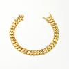 Dragon Head Clasp Cuban Bracelet 14K Solid Gold 8-22mm Micro Sculpted Buckle Hip Hop Men Jewelry