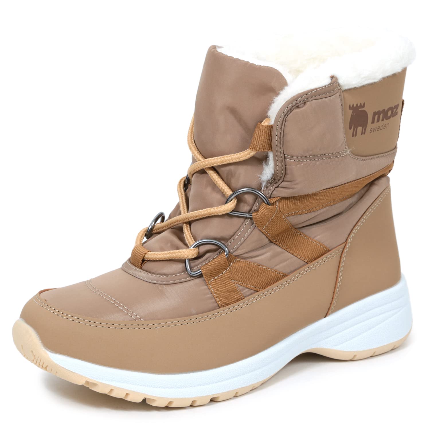 

Mozu Mocha Boa Boots with Inner Down Cold and Size M Women s Boa, Sneakers, Water-Repellent, Weather, Non-Slip Soles,