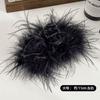 Design Sense Mesh Feather Grab Clip Versatile Temperament Feather Duster Hair Accessories Disc Hair Clip Headgear Popular Hair Accessories
