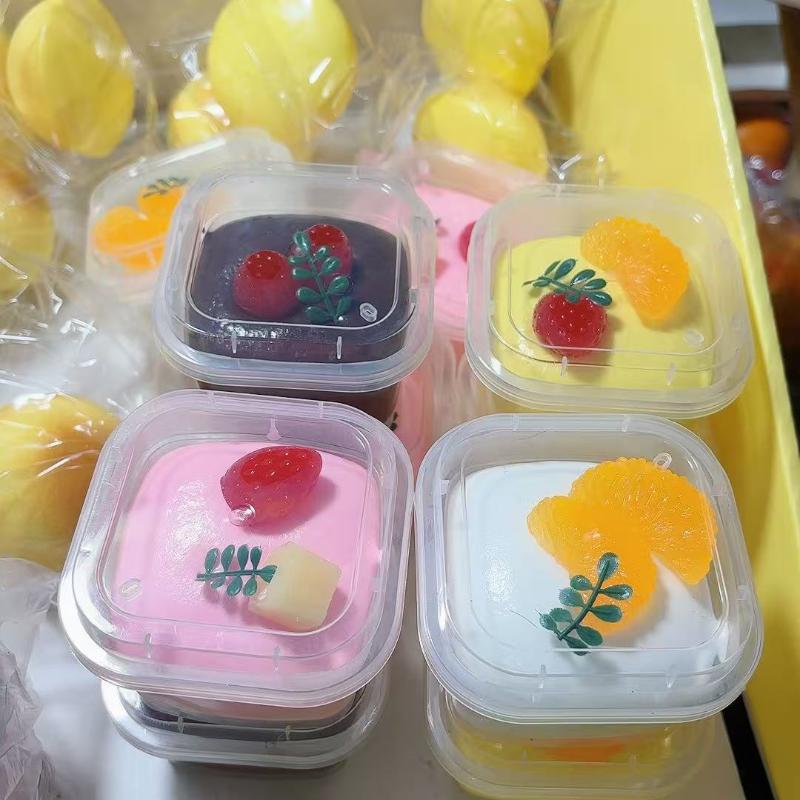 Simulated Fruit Pudding Squeeze Toy Soft Slow Rising Stress Relief Sensory Fidget For Anxiety Adhd Gifts For Kids Adults