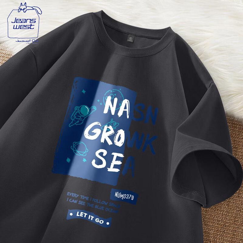 JEANSWEST CLUB Men s Galaxy Print Cotton T-Shirt 3XL