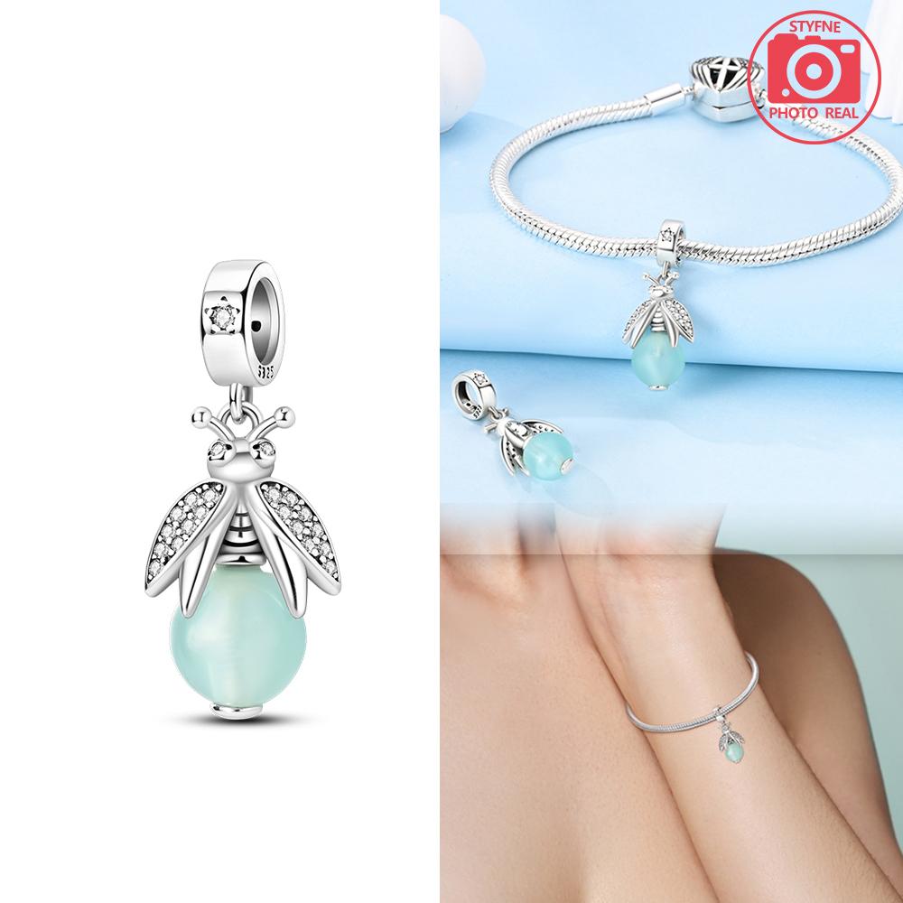 In Copper Colors Gold Glow In The Dark Firefly Charms Light Up Beads Fit Original Bracelet For Women Diy Jewelry Gifts