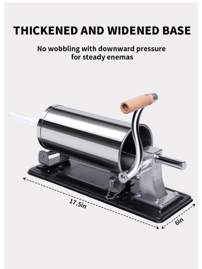 Desktop Hand-Crank Sausage Stuffer: Stainless Steel Homemade Meat Grinder for Home Use