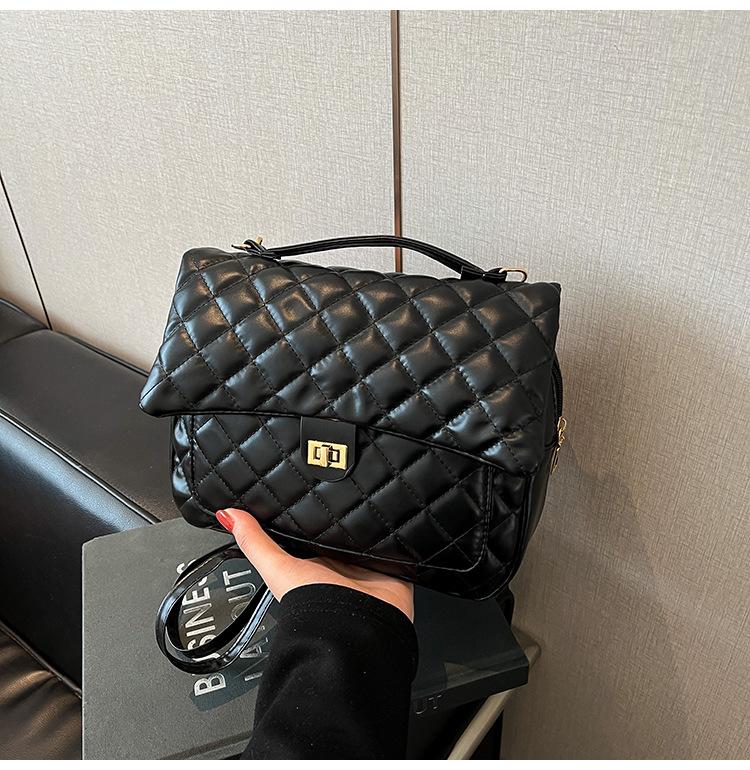 

Сумка 2025 Новый Ромбус Рюкзак Замок Флип Молния Сумка Премиум Модный Универсальный Рюкзак Через Плечо