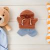 CALLARON Plush Doll Clothes Set (30cm) - Bear Hoodie & Jeans - Cute Mini Clothes Only - Dress Up DIY Accessories Costume