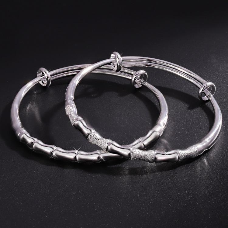 [Bamboo Joint Sliding Bangle Bracelet Simple Comfort Lucky Design Adjustable Versatile Gift for Women]