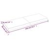 VidaXL Étagère murale gris foncé 140x50x6 cm bois chêne massif traité 363825