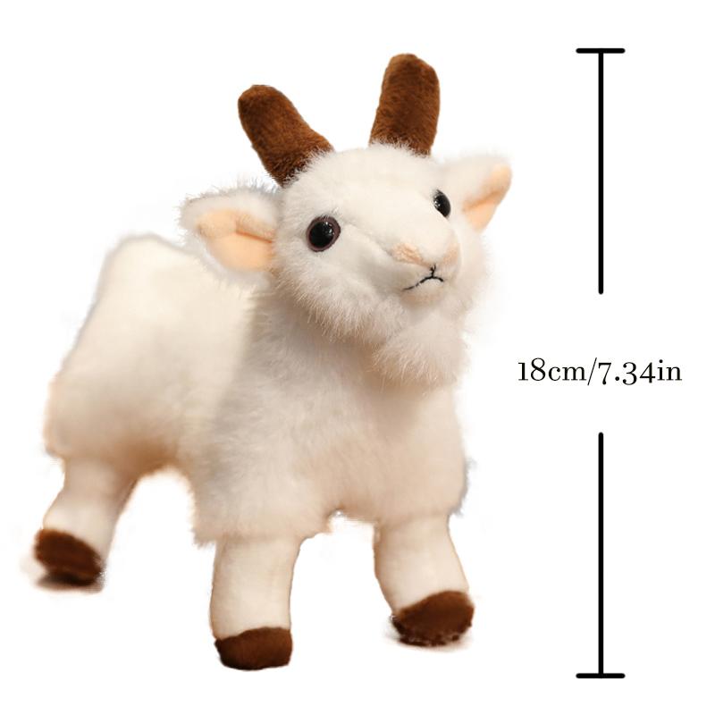 New Goat Plush Toy Stuffed Animal Doll, Adorable Goat Keychain Home Decor for Living Room, Birthday Gift for Kids and Adults