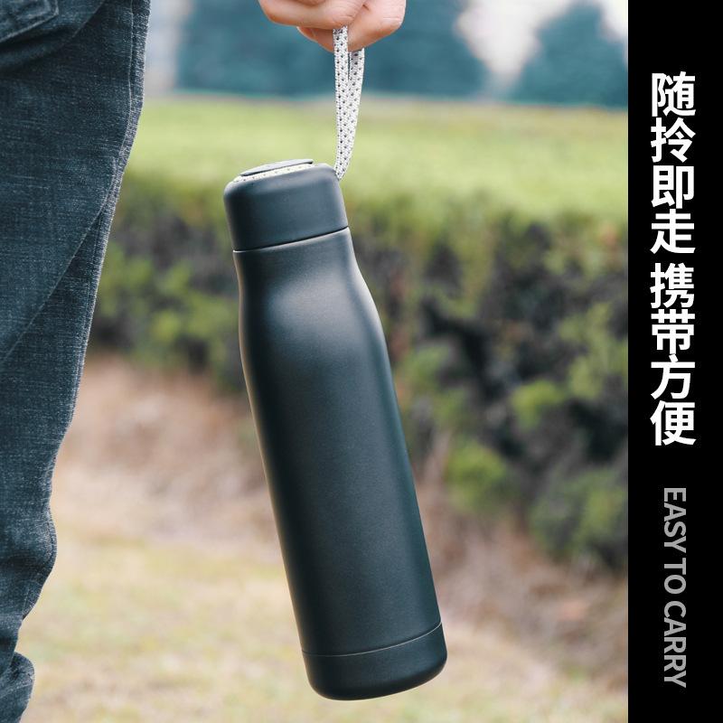1Pc Portable Large-capacity Thermos Cup Women's and Men's Fitness Stainless Steel Thermal Insulation Kettle Outdoor Sports Water Cup Gift