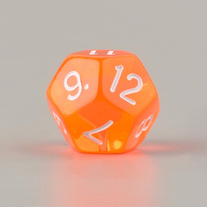 10x Acrylic Dice Transparent 12 Sided Colorful Dice Casino Poker Game Bar Party Crystal Dices Children Board Game Toy