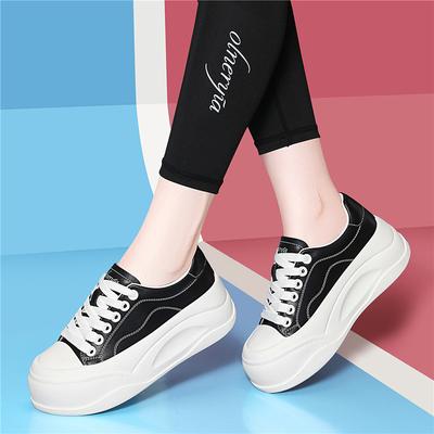 Kleine weiße Schuhe Damen Sommer Neu Dicke Sohle Erhöht Vielseitig Atmungsaktives Netz Casual Leicht