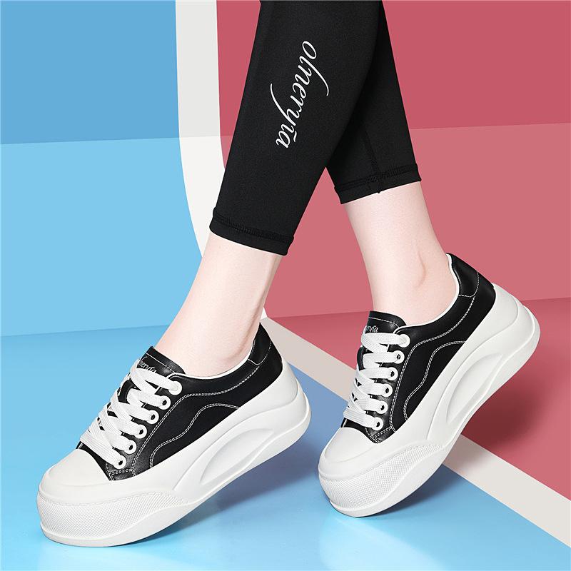 Little white shoes women's summer new thick sole heightened versatile breathable mesh casual light