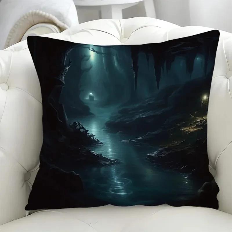 Luxury Home Decor Pillow Cover Hell Reaper Style Pattern Cushion Cover Sofa Office Cushion Cover