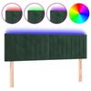 VidaXL LED Headboard Bedroom Furniture Double Bed Accessory Head of Bed Frame Interior Dark Green 3121901