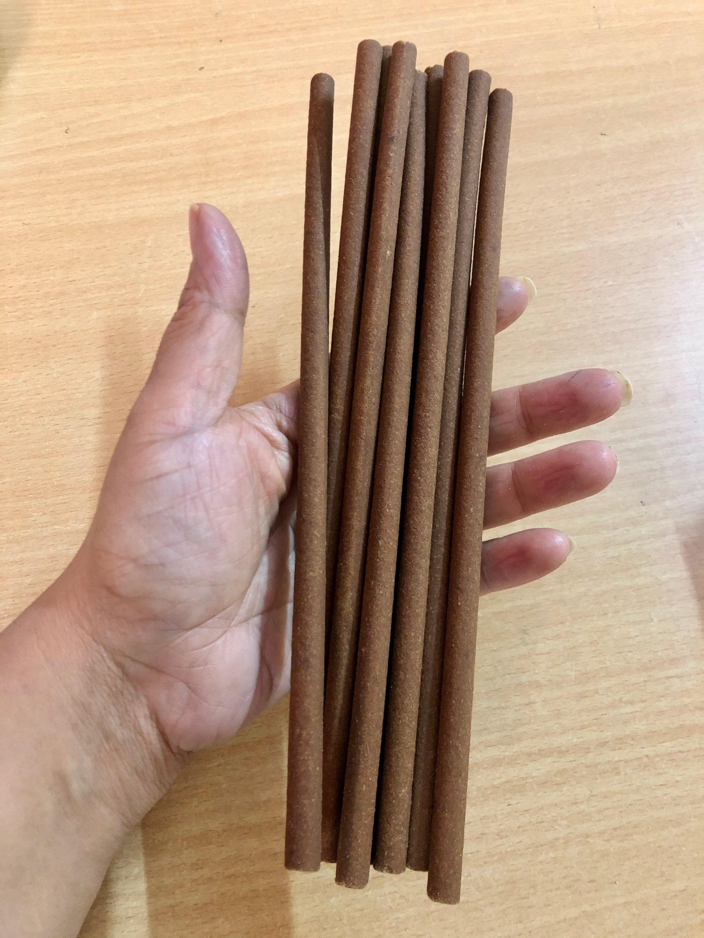 10 pc ROSE GULAB DHOOP Incense Sticks Dry 9 inch long 7 mm thick Meditation Puja Yoga- traditionally hand rolled, Origin India Pack of 1