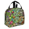 Pflanzen vs. Zombies Spiel Isolierte Lunchtasche für Damen Tragbar Thermokühlertasche Mittagessen Tasche Schule