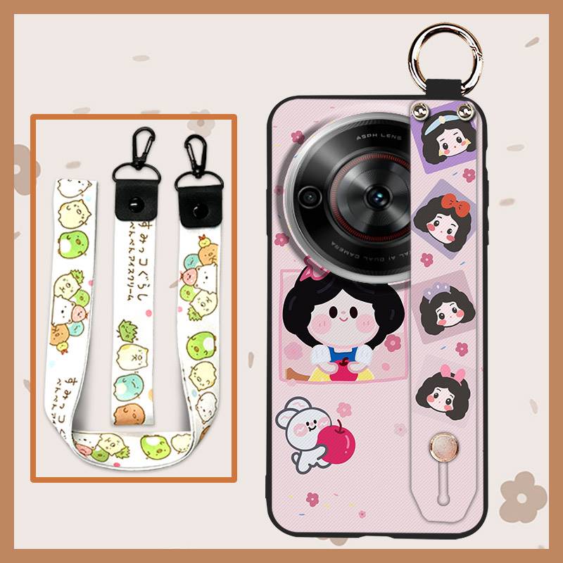 Tecknad Dammavvisande Mobilskal För ZTE Blade A75 5G/Nubia Focus 5G/Calf 5G Sött Skyddande Armband Tålig Silikonring