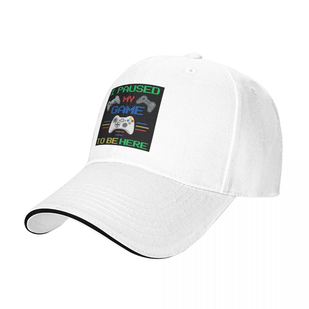 I Paused My Game To Be Here Game Controller Baseball Caps Snapback Baseball Hats Breathable Casual Casquette for Men And Women