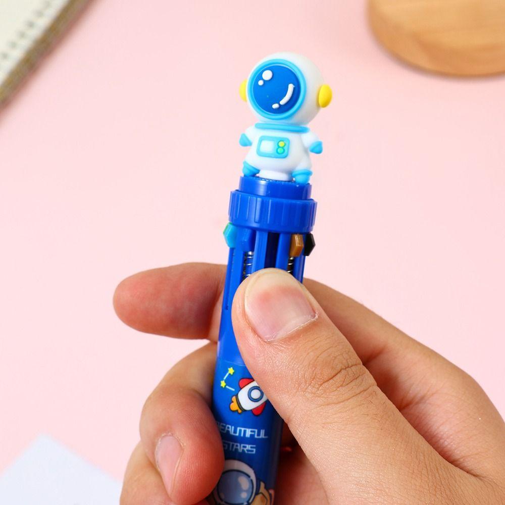 Astronaut 10 Colors Ballpoint Pen Multifunctional Multicolored Pen Student Stationery