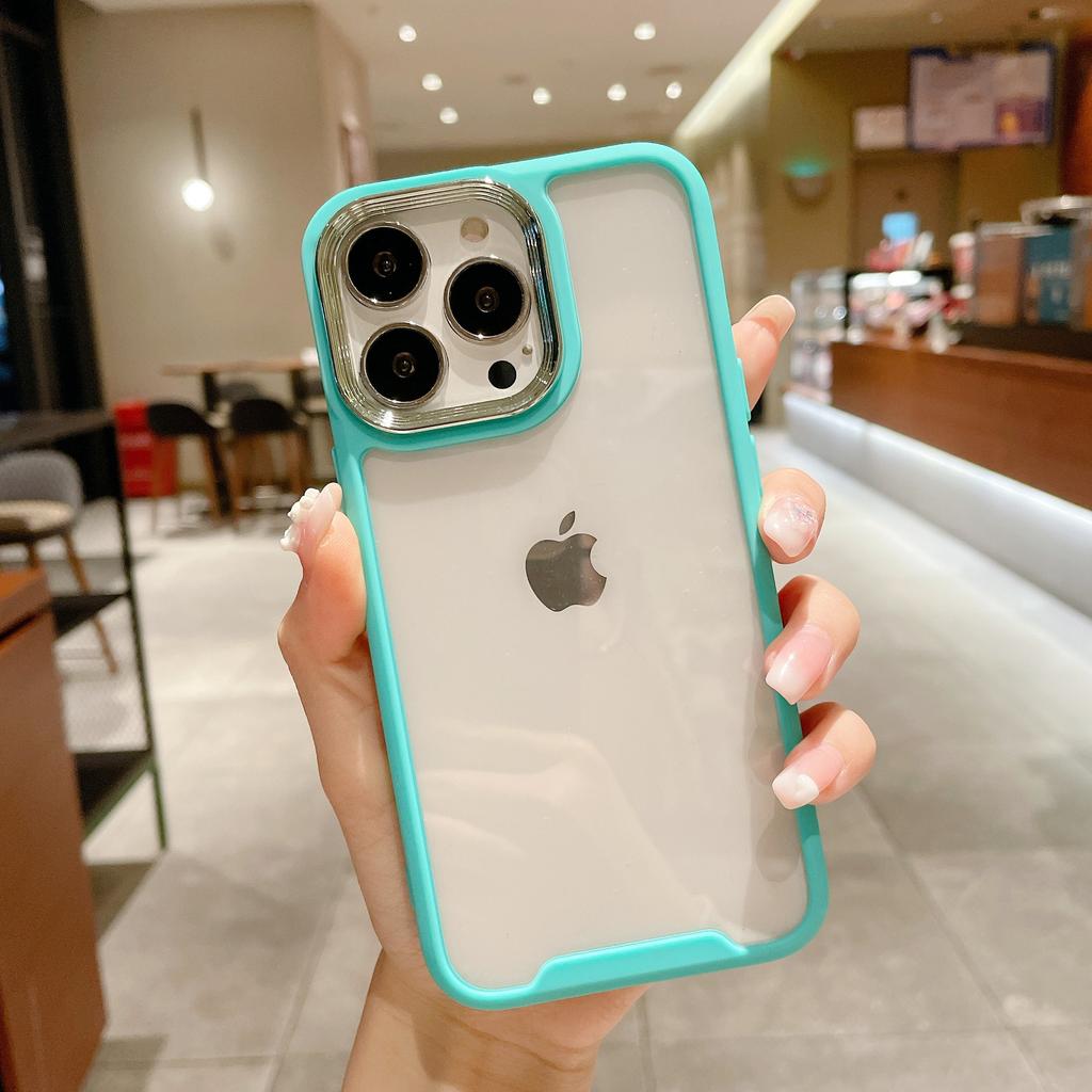 Applicable iPhone15PRO Mobile Phone Case Advanced Electroplating Lens 14 Mobile Phone Case Apple 15PROMAX Case 12PRO