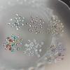 1Box 30Pcs Sparkling Pentagram Zircon Nail Charm Cute Minimalist Flatback Rhinestone 3mm Multi Color Mini Star Gem Nail Part