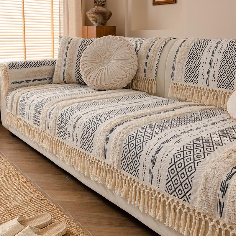 Vier Jahreszeiten Universal Dick Leinen Sofaüberwurf Katzenkratzfest Couchschoner Für Airbnb Möbel