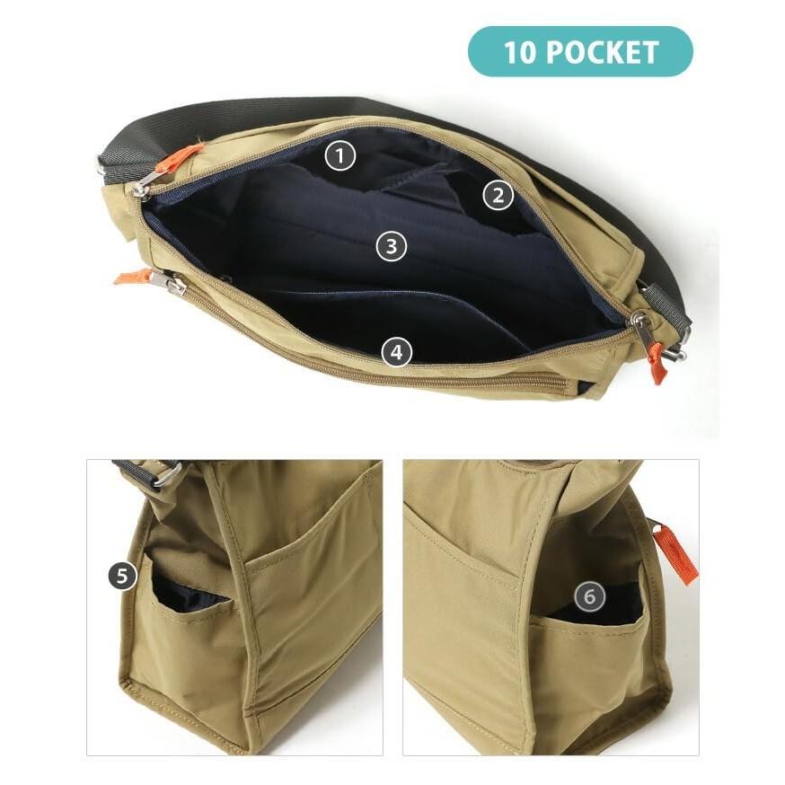 CABIN Shoulder Bag Crossbody Lightweight Water Repellent Multi-storage A5 Going Out Daily Ladies GTM0172Z Mint Green MGR