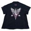 Ride R Die Motorcycle Shirt Top Womens Size 2Xl XXL Black Zip Up Embroidery