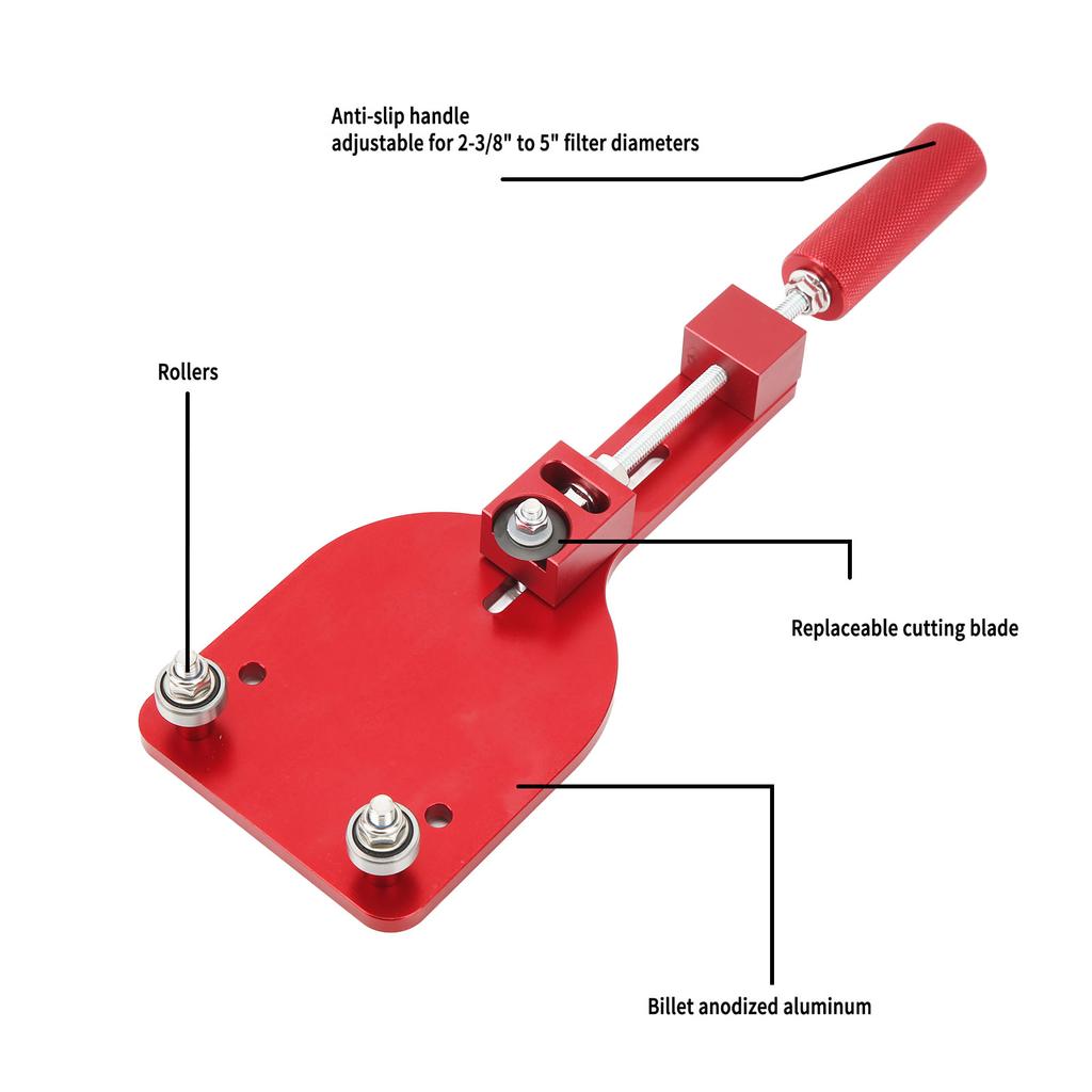 77750 High Efficiency Car Repair Tool Oil Filter Cutter Rustproof Simple To Use Practical for 2‑3/8in To 5in Cutting Range
