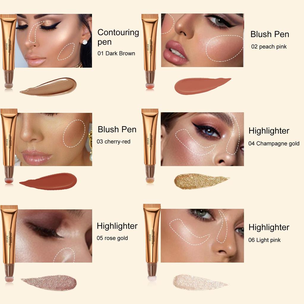 EELHOE Multi-Purpose Makeup Brush Face Light Highlighting & Contouring Natural Liquid Contouring Beauty Stick