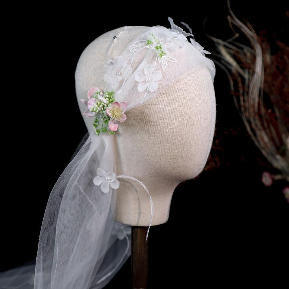 Elegant Bride Headdress French Style Photography Headband Vintage Bridal Headwear  Hair Jewelry